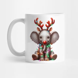 Christmas Red Nose Elephant Mug